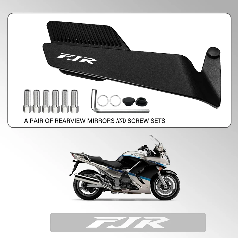 Espejo retrovisor de ala de viento fija para motocicleta, gran angular, certificado de pista, para YAMAHA FJR 1300 FJR1300 FJR1200 FJR1300A FJR F J R