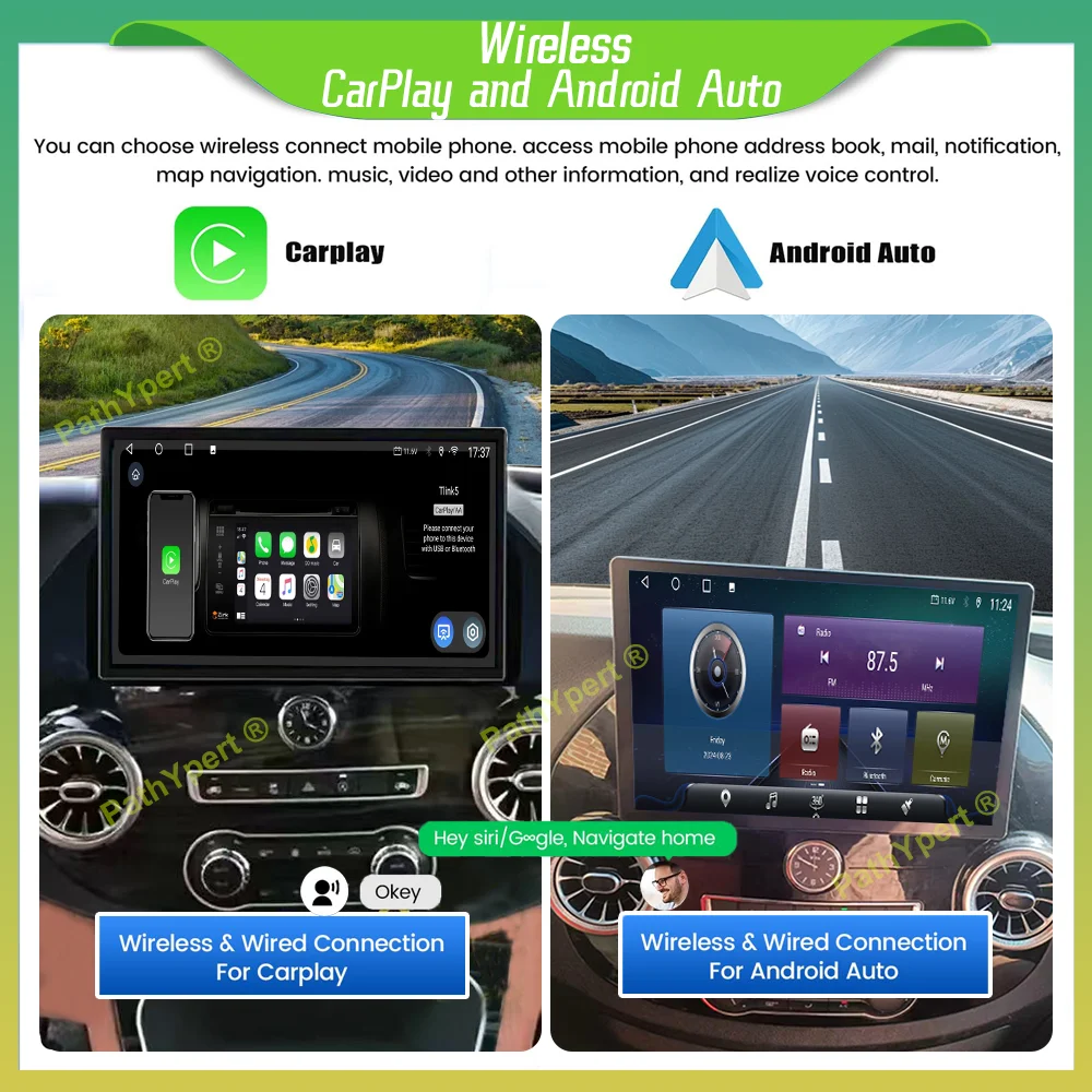 13.1''Android 15 لسيارة Mercedes Vito W447 2014-2022 راديو السيارة ستيريو مشغل الوسائط المتعددة شاشة نظام تحديد المواقع والملاحة BT وحدة الرأس Carplay #2