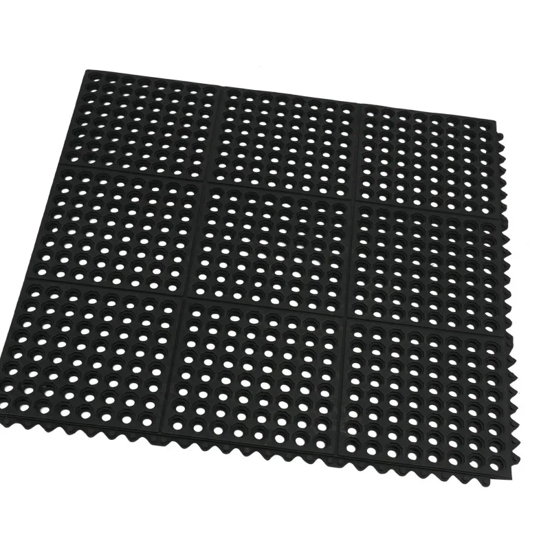 Alas Kaki Anti Lelah Karet Hitam 1 Buah Tahan Air untuk Dalam & Luar Ruangan, Rumah, Kantor, Bar, Restoran, Alas Berdiri yang Nyaman