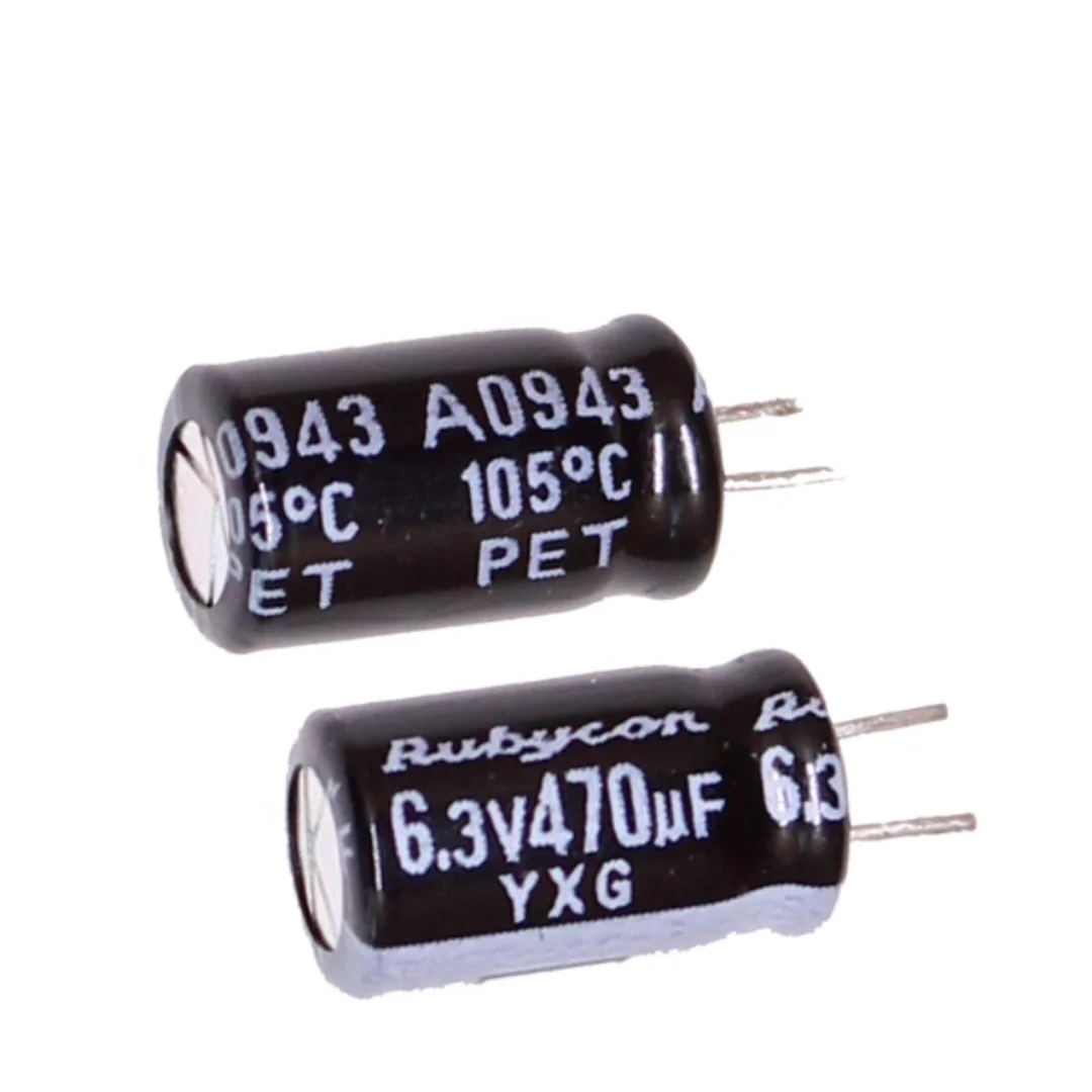 

Rubycon imported aluminum electrolytic capacitor 6.3v470uf 6 * 11 Ruby YXG high-frequency long life