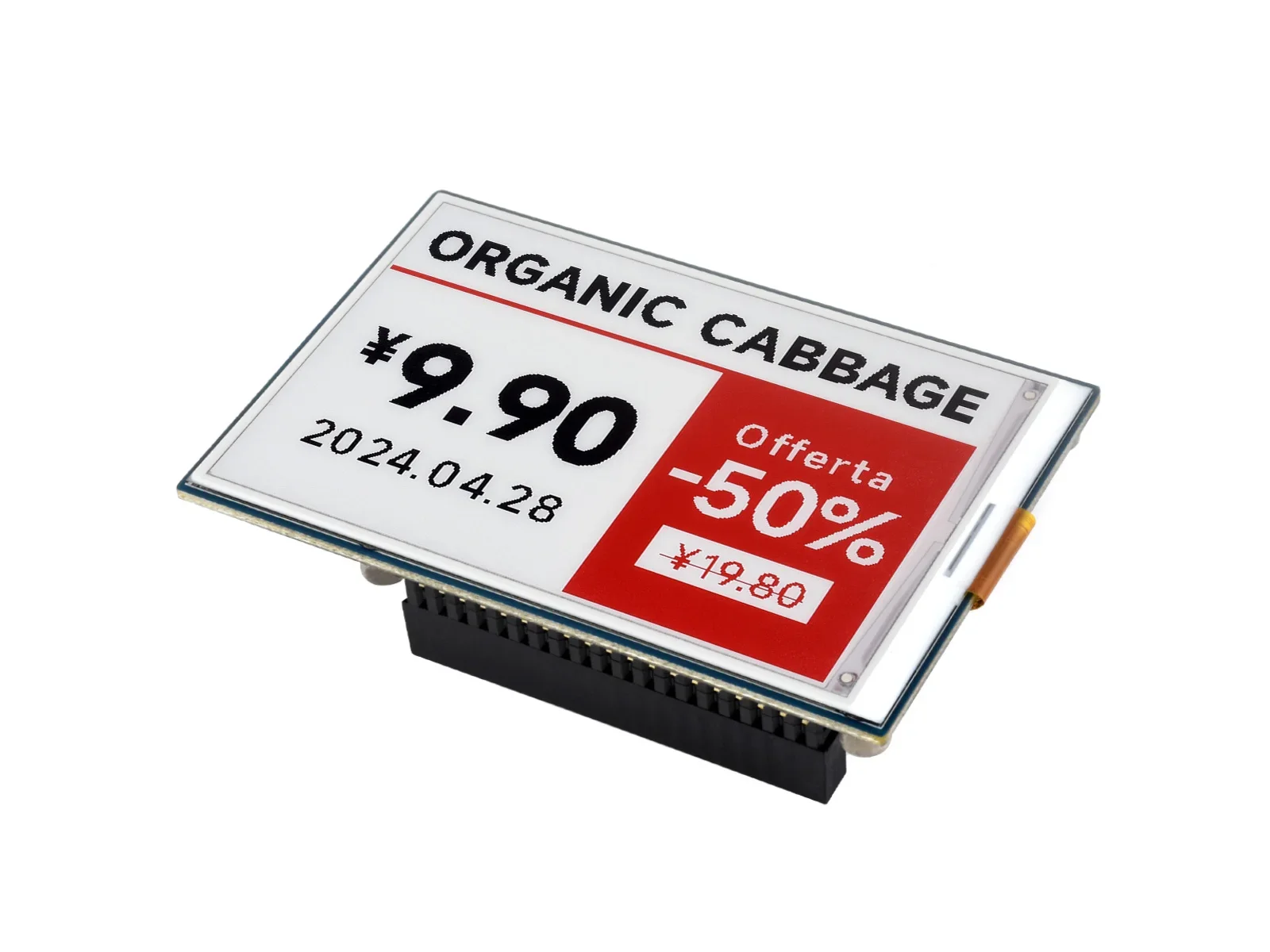 Waveshare 3.52inch E-Paper Display (B), E-Ink Display, 360x240, Red/Black/White, SPI for Raspberry Pi/ Jetson Series/RDK X3