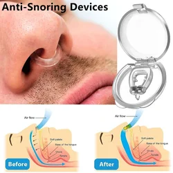 Magnetic Anti Snore Device Stop Snoring Nose Clip Easy Breathe Improve Sleeping Aid Apnea Guard Night Device With Case 1/2/4/6PC