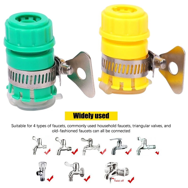 Universal Water Faucet Adapter Hose Connector Fitting Quick Connect Fitting Tap For Car Washing Garden Irrigation