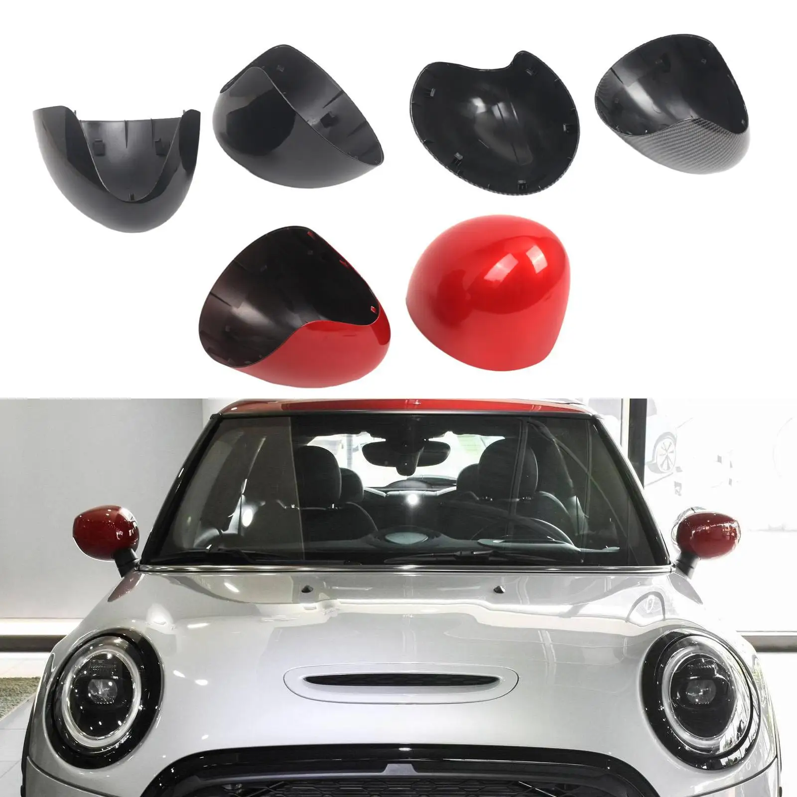 

Защитная крышка бокового зеркала двери, простая установка, пластиковая крышка зеркала для BMW Mini F54 F55 F56 F57 F60, левый руль