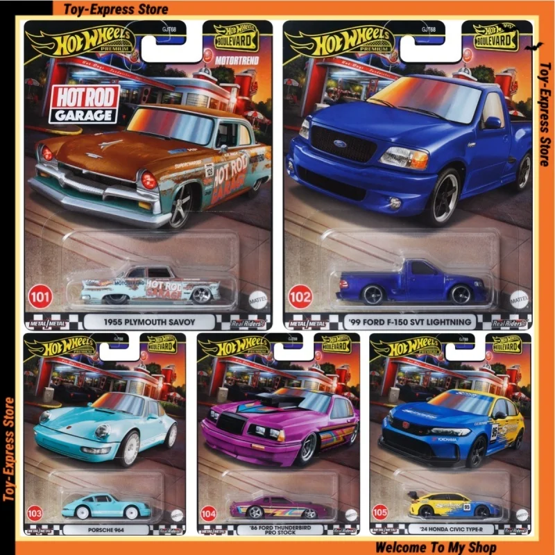 

Hot Wheels Premium 2025 Boulevard Hotwheels 1/64 Модель автомобиля Детские игрушки Porsche Ford Honda Plymouth Коллекционные детские игрушки для мальчиков
