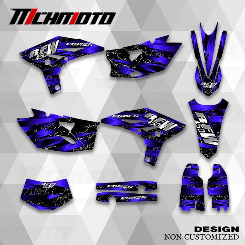 

MCHMFG For YAMAHA WRF450 2012 2013 2014 2015 Graphics Decals Stickers Motorcycle Background Custom