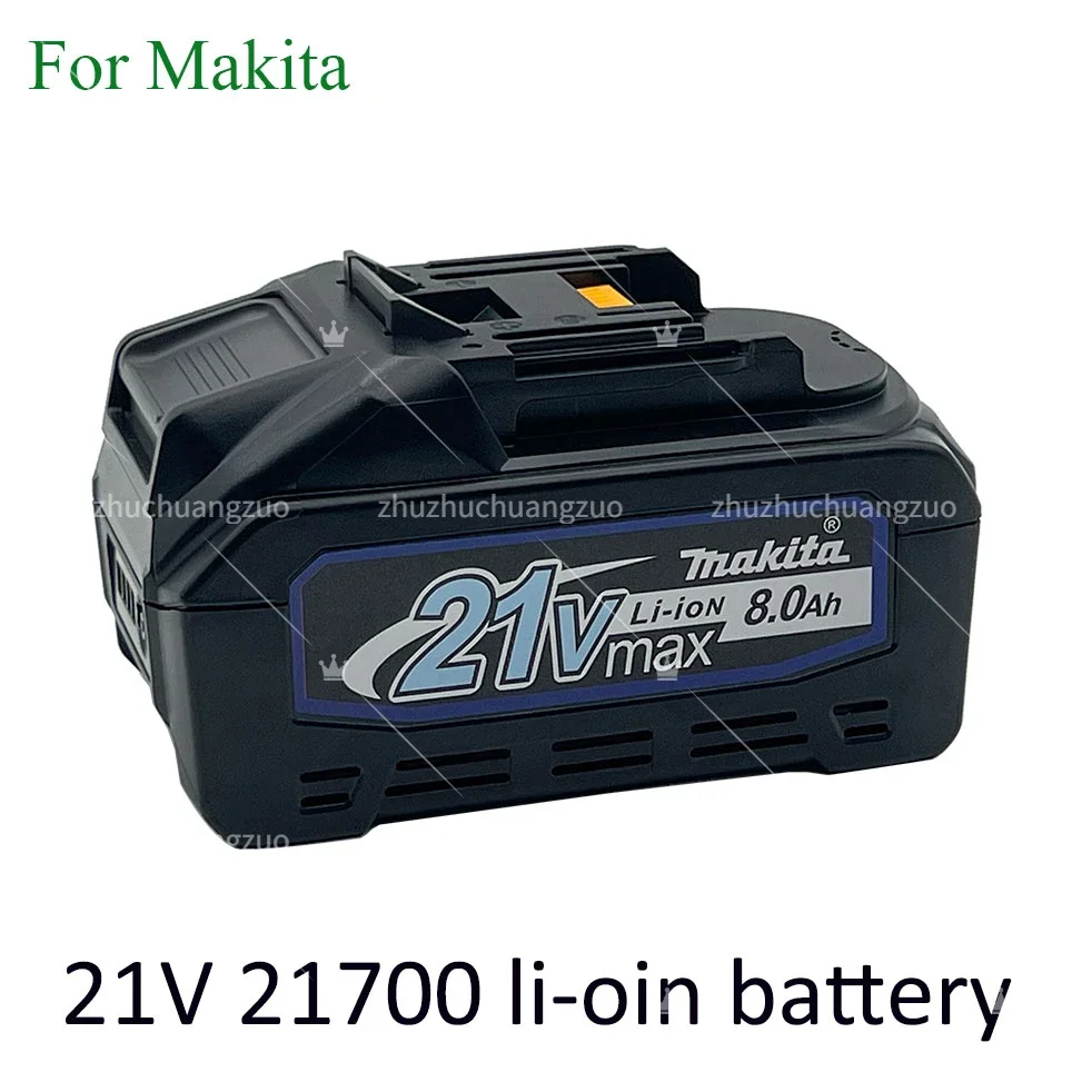 Imagem -02 - Bateria Recarregável 10ah 8ah 6ah 21v 21700 Li-ion Celular Adequado para Makita Ferramenta Elétrica Bl1860 Bl1880 Bl18100 Original Makita18v