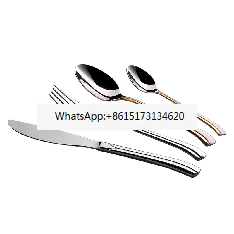 Hotel Western food steak knife dessert /fork steak knife mixing spoon 304 stainless steel knife fork spoon tableware 86piece set