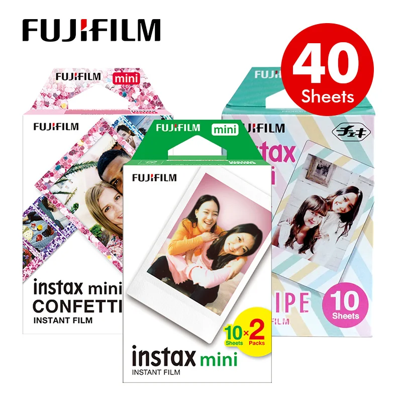 Original 10/40 Sheets Fujifilm Instax Mini 12 Films White 3 Inch For Instant Camera 7+ 11 8 9 25 40 70 90 lomo link  Photo Paper