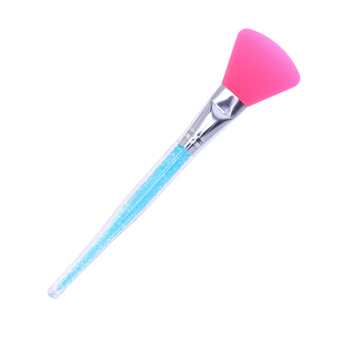 

Silicone Face Mask Brush Blue Drill Handle Premium Facial Makeup Brush for Women Girls Skincare Mud Mixing Concealer Cream