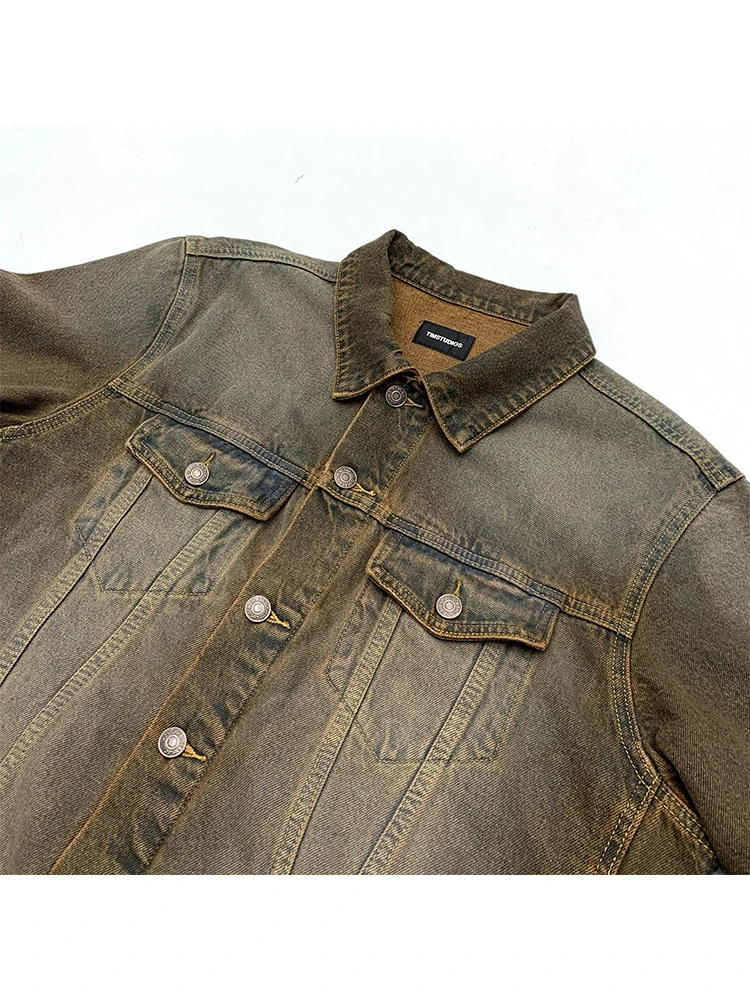 2025秋冬 レディースデザイン アメリカンレトロ デニムジャケット トムボーイ 2000年代 Y2K オーバーサイズ アウター メンズ新作 原宿ファッション トレンド