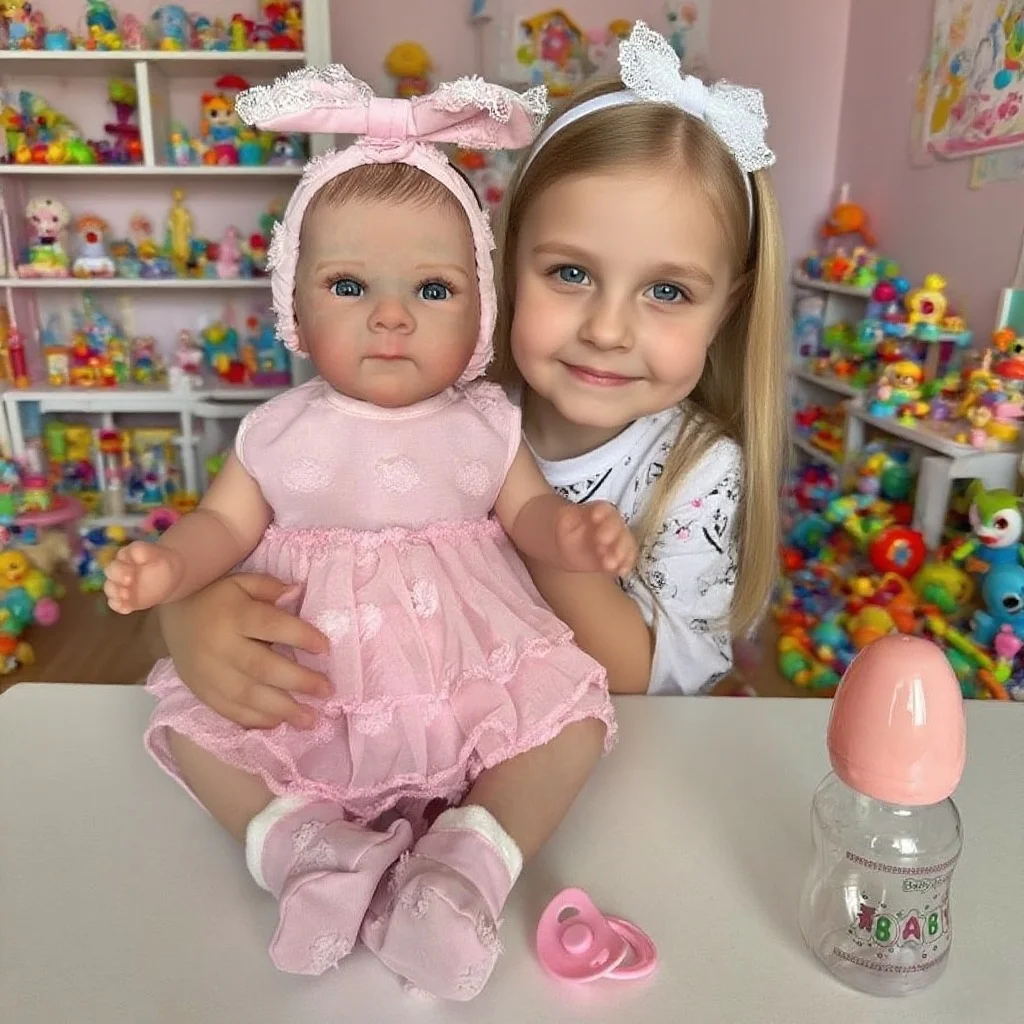 

45CM Lovely Bettie Girl Full Body Soft Vinyl Doll Painted Baby Doll With Painted Hair For Kid's Christmas Gift Muñecas