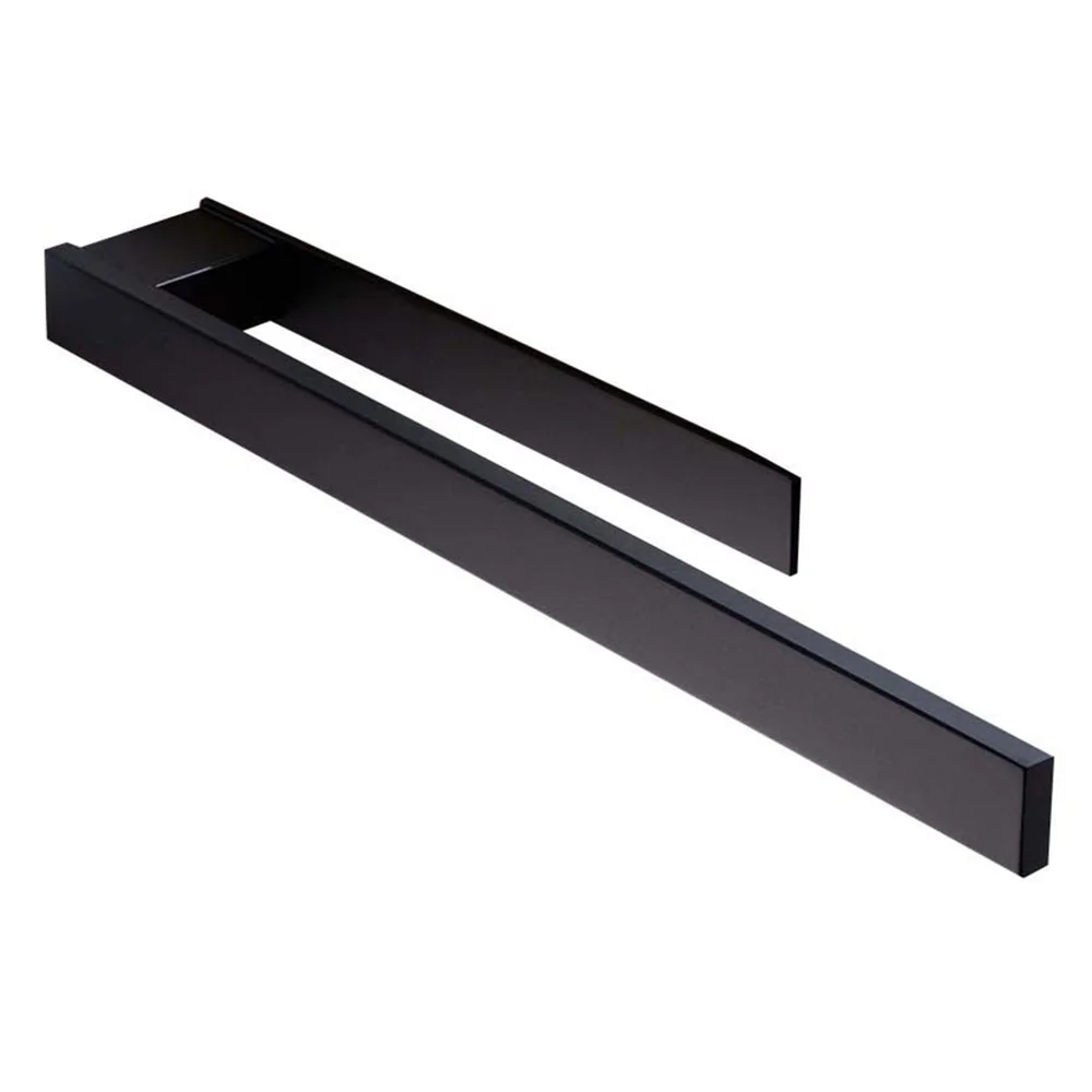 Stainless Steel Towel Rack - Self Adhesive No Punch Towel Rack 39cm Black Bathroom Toilet Towel Rack(Black)