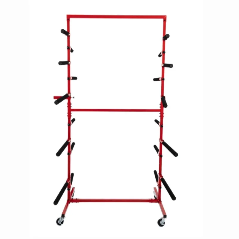 

Painted Bracket, Double Sided Bumper, Storage Rack Belt, Wheel Lockable, Heavy Duty Utility Bumper Storage Cart