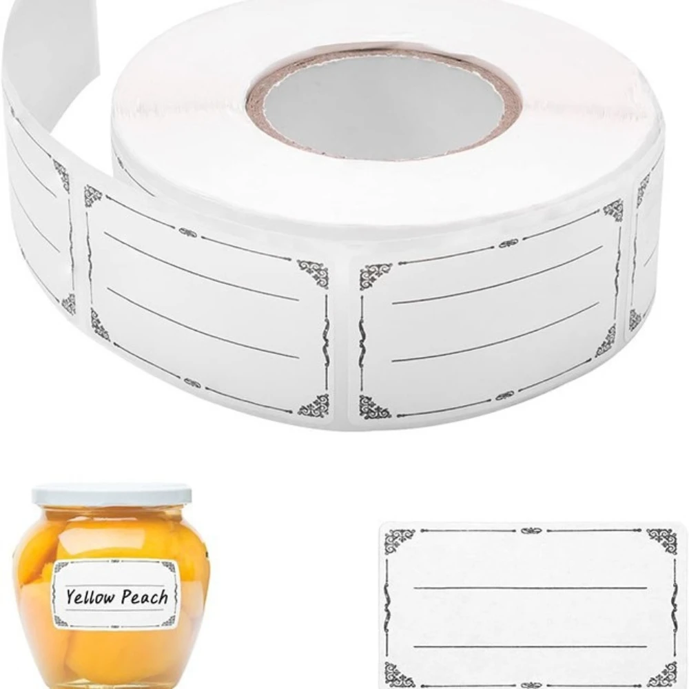Writable Stickers Blank Rectangle Labels Food Self Adhesive Jar Tags Home Kitchen Organization Storage Labels Removable Easy Use