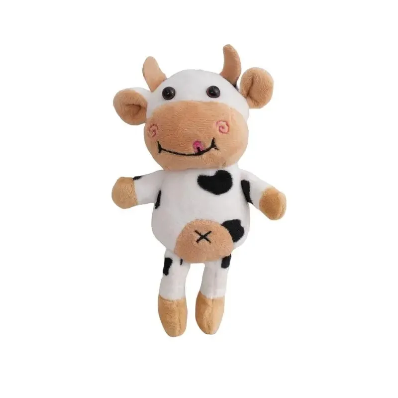 Calf pendant doll Internet celebrity cute flower cow plush doll pendant schoolbag cute ugly cute backpack keychain