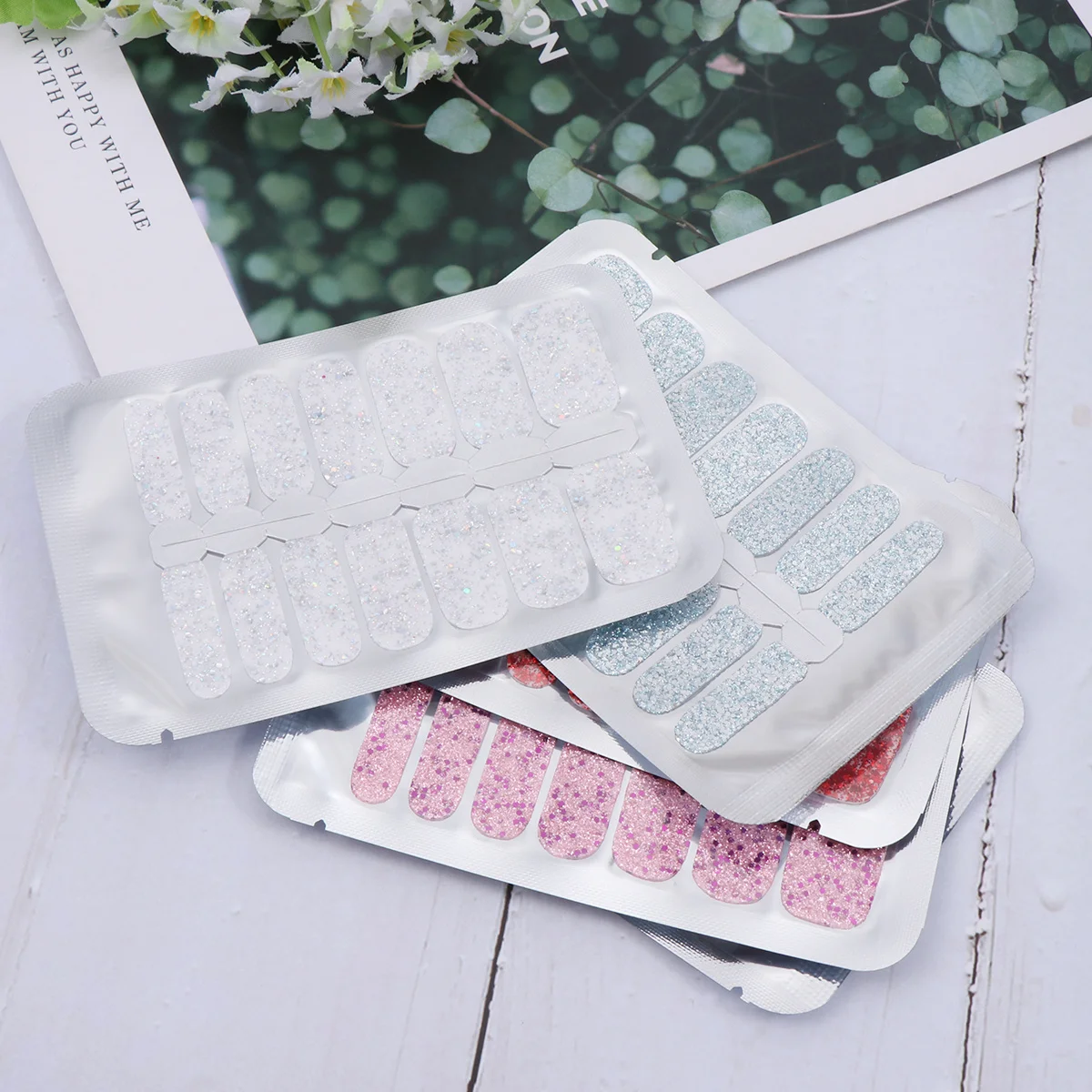 

5 шт., наклейки для дизайна ногтей, наклейки с разнообразными узорами, очаровательные наклейки на ногти для женщин и девочек, праздничные наклейки для ногтей