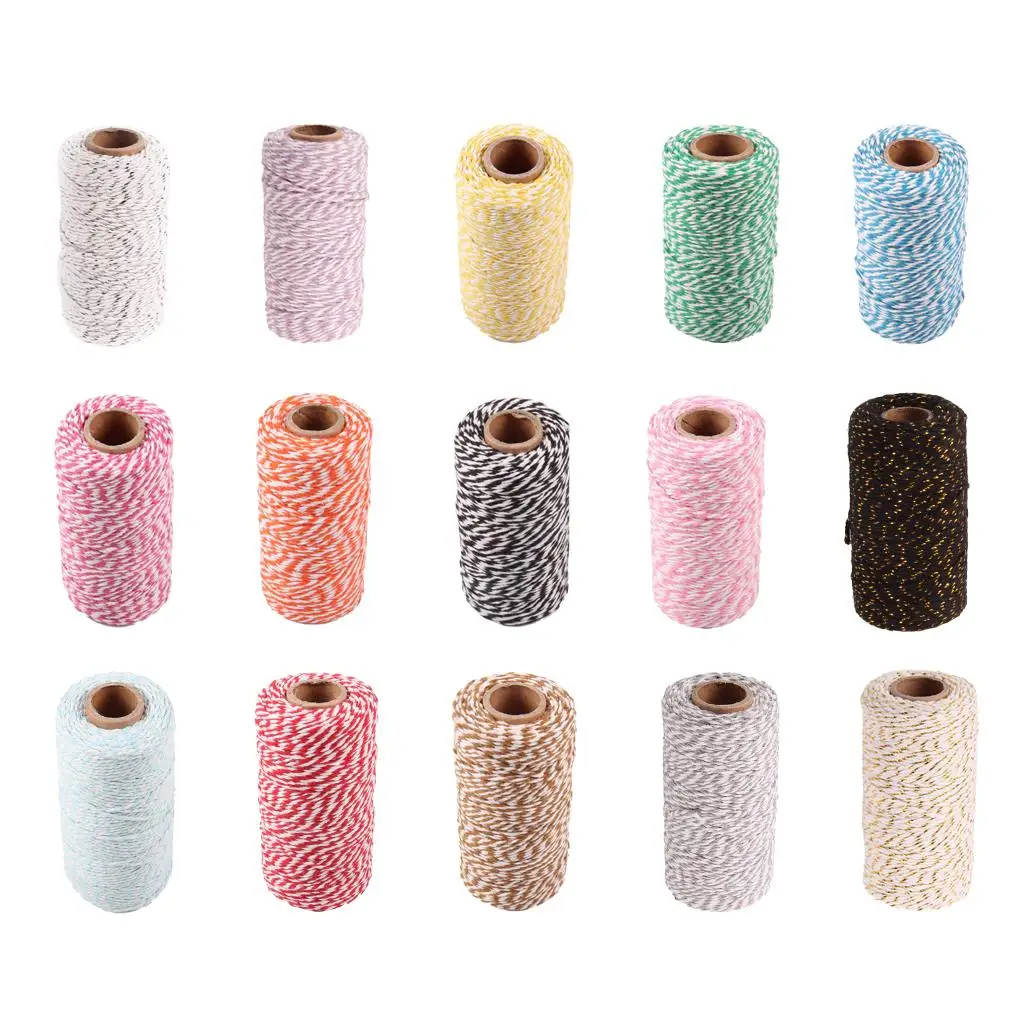 100m Coloured Baker Twine, Wrap Crafts Christmas Holiday Twine