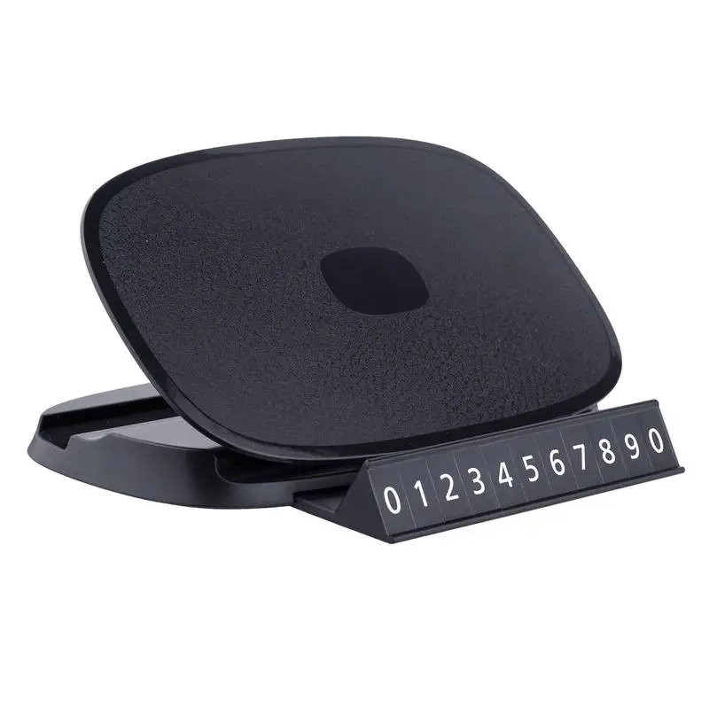 Car Phone Holder With Parking Number Plate 360 Rotate Auto Dashboard Cell Phone Stand Clip-on Phone Rack For Car Interior
