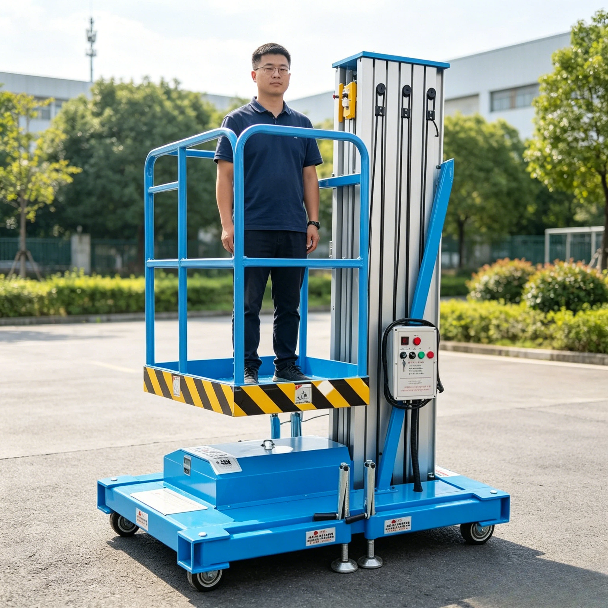 Mini Single Double Column Aluminum Alloy Lifting Platform Best Price with Scissor Lift Hydraulic Cylinder Customized