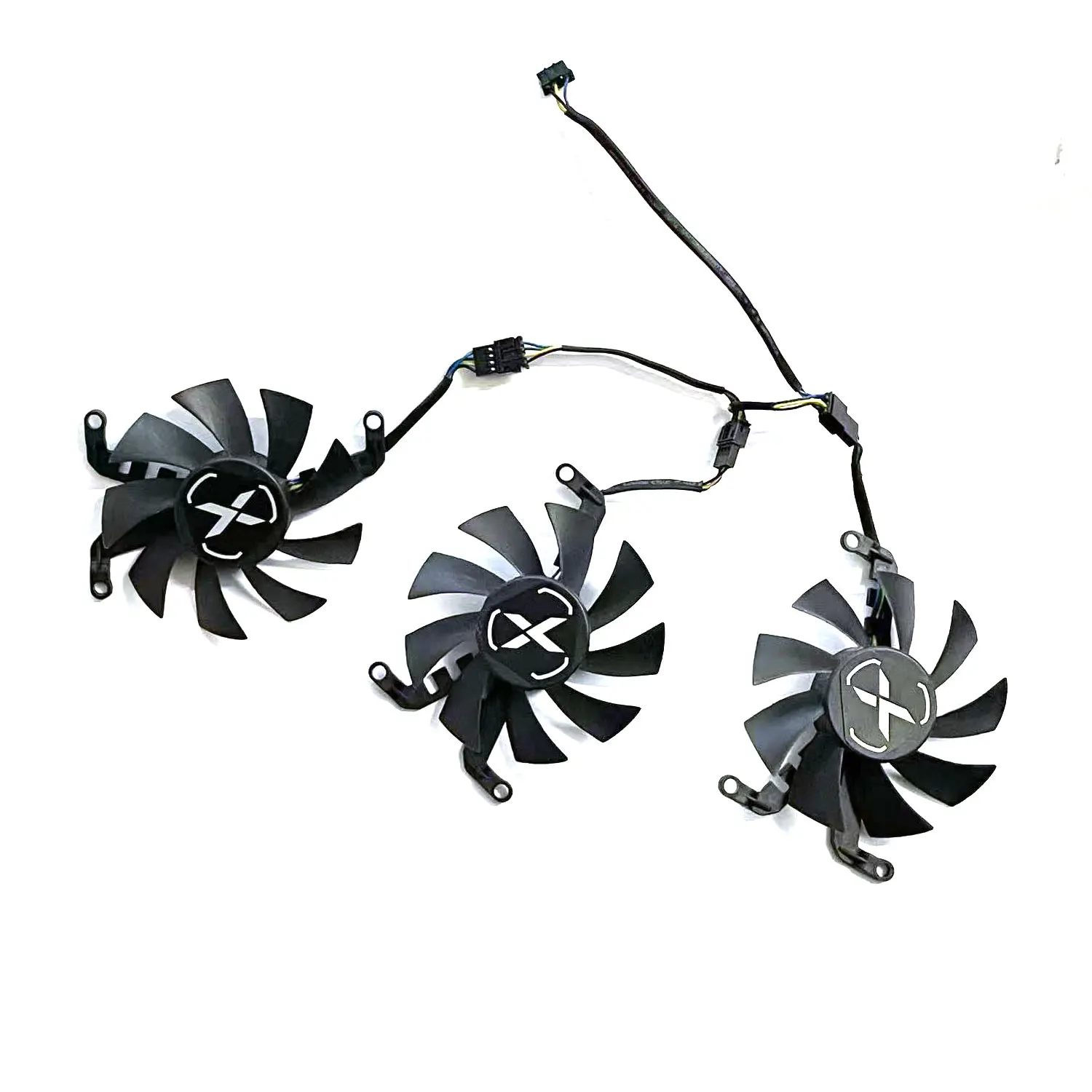 For XFX AMD Radeon RX 6650XT OC V2 RX6600 XT Graphics Card Fan Replacement 75MM 4PIN T128015SM RX6650XT GPU Fan