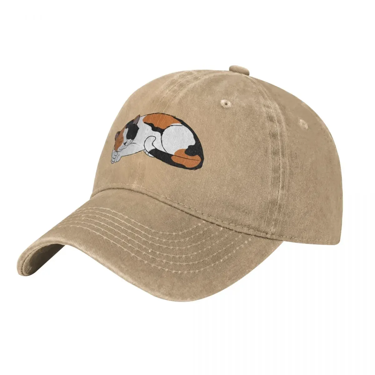 Sleeping Calico Cat Baseball Cap hats on offer Streetwear funny hat summer hat Women's Men's