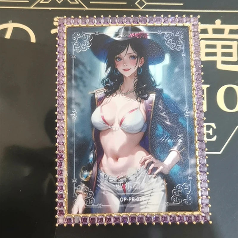 Tarjeta de pintura al óleo de Anime ONE PIECE Boa Hancock Charlotte Pudding Yamato Diamond, regalo de cumpleaños de Navidad, juguetes de entretenimiento