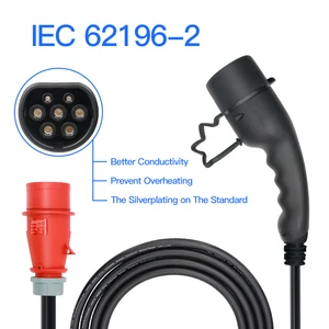 Tragbares Ladegerät für Elektrofahrzeuge, EVSE-Ladebox, CEE-Stecker, 5m Kabel, 11 kW, 16A EV, Typ2, IEC62196-2 Hauptverkauf EV 11 kW Ladegerät - №5