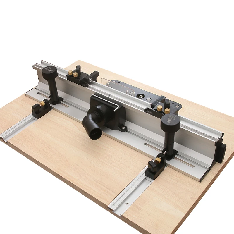 

700mm Woodworking Router Table Fence with 300mm T-track Sliding Brackets Bit Guard for Engraving Machine by ENJOYWOOD