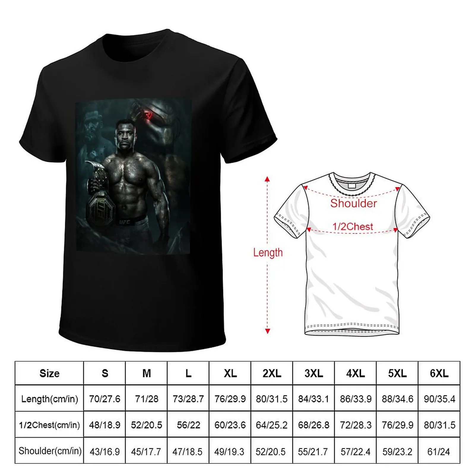 Francis Ngannou #001 T-Shirt blanks cute tops men t shirt