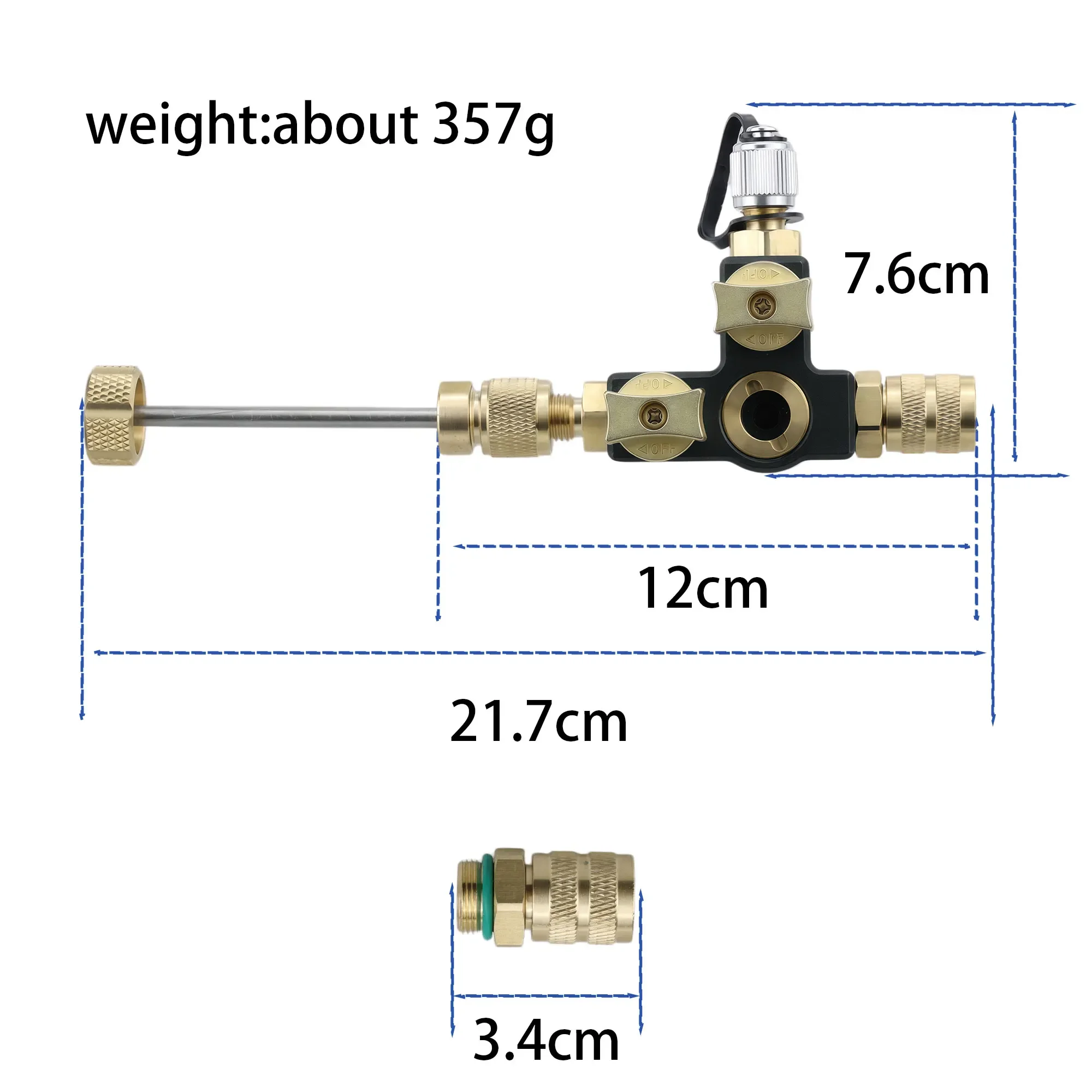 1Pcs 1/4 Inch Valve Core Removal Tool Dual Valve With Sight Glass For HVAC Tools For Mini-splits And Various FOR HVAC Systems