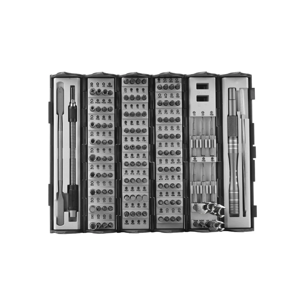 128 in 1 Precision Screwdriver Set Magnetic Tool Set with 120 Phillips Head & Flathead for Electronics Watch Eyeglass Repairing