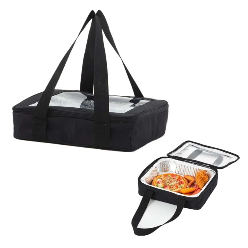 Stackable Food Warmer Tote Oxford Cloth Foil Pan Carrier with Handle and Lid for Hot Food Storage and Transport