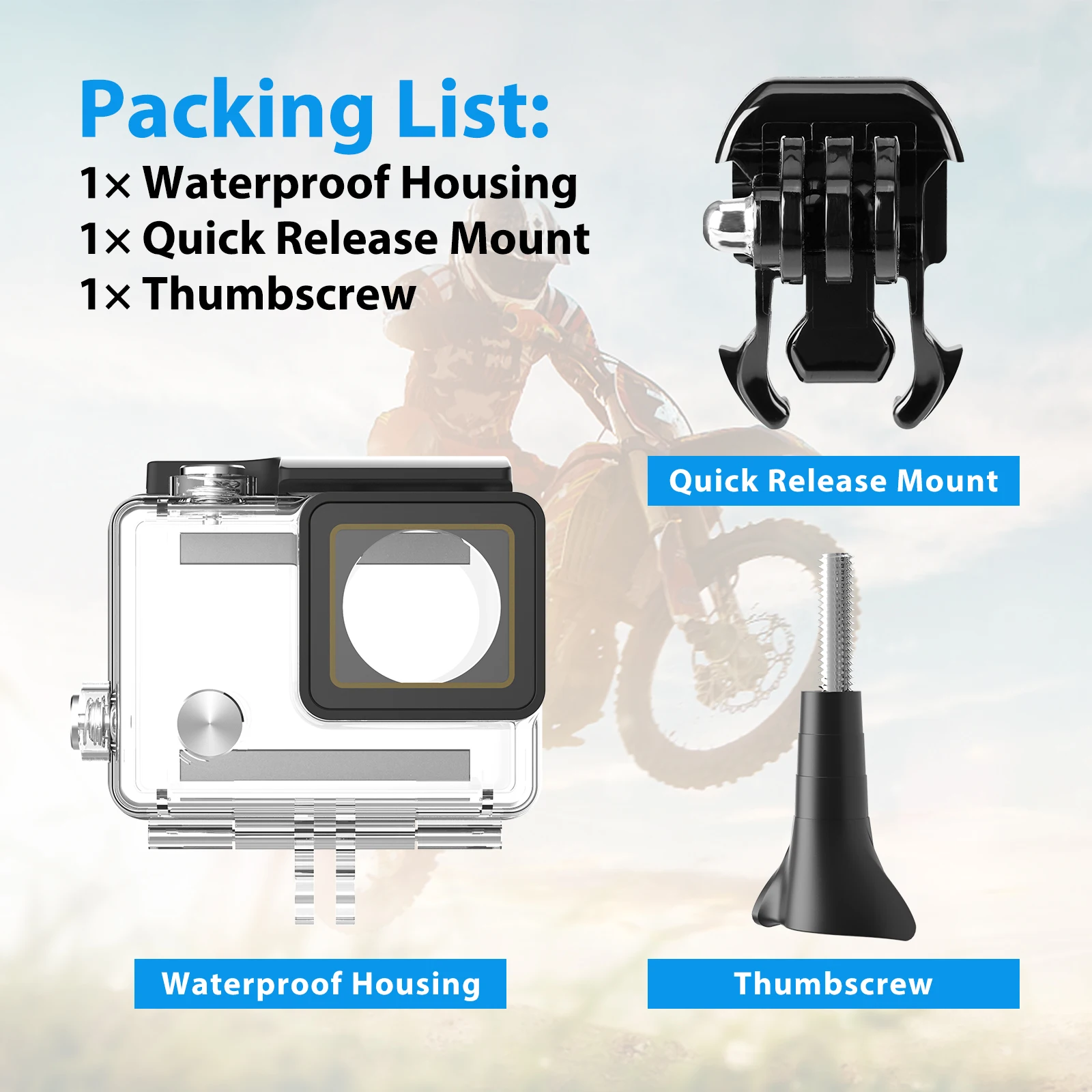 For GoPro Hero 4 3+ Waterproof Case 60m Underwater Diving Protector Housing Cover For Go Por 4 3+ Dive Cover Accessory and Filte