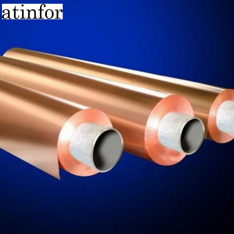 

atinfor Customized single light electrolytic copper foil, Cu foil for lithium batteries, battery negative current collector