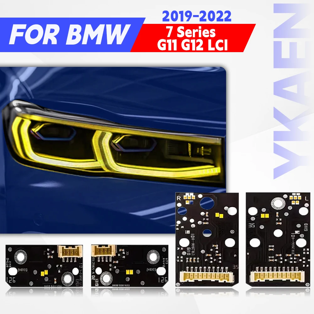 

Yellow LED Angel Eyes DRL Chip Board For BMW 7 Series G11 G12 LCI White LED Headlight Daytime Running Light 63119498407 9465285