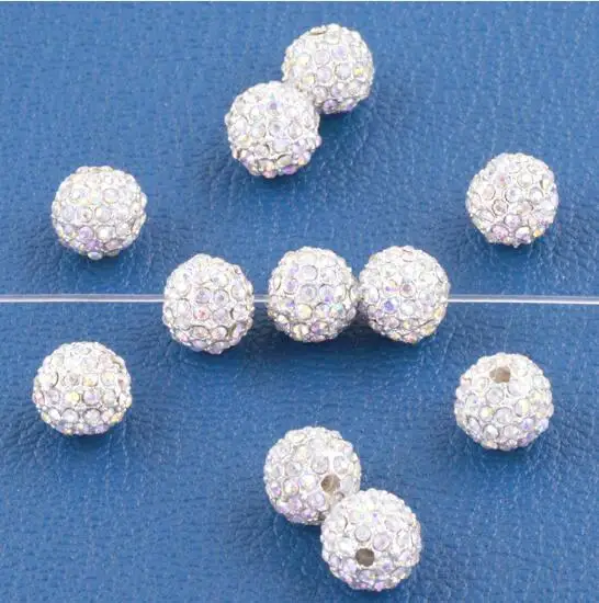 10pcs 12MM Colorfull rhinestone Loose Beads