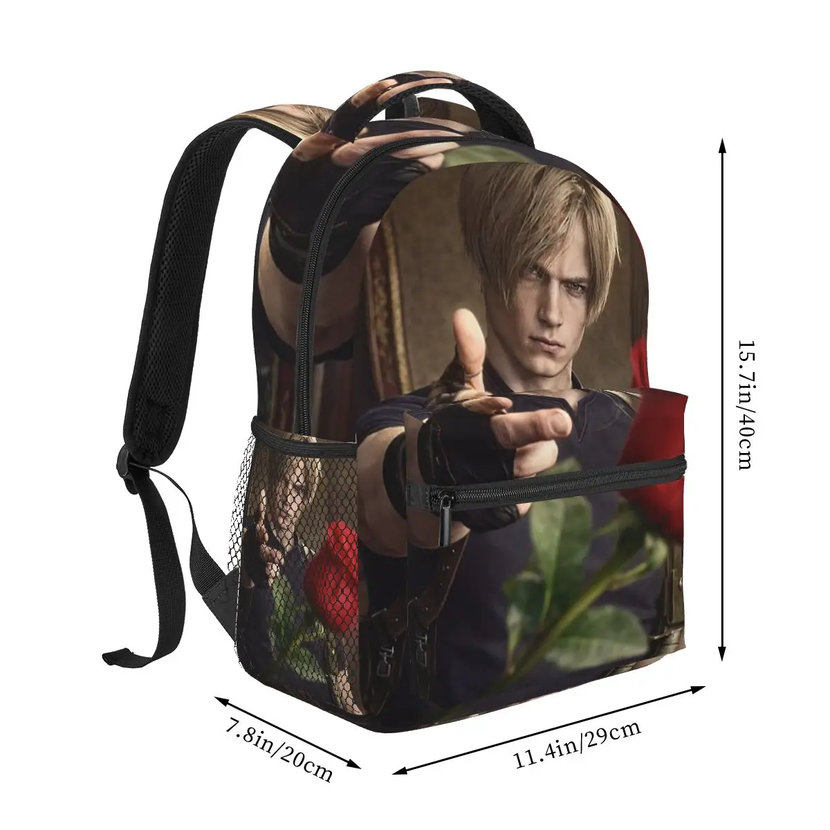 Resident Evils Leon Kennedy Game Student Backpack School Bag Hiking Travel Daypack for Boys Girls Fashion Bookbag Shoulder Bags view 2