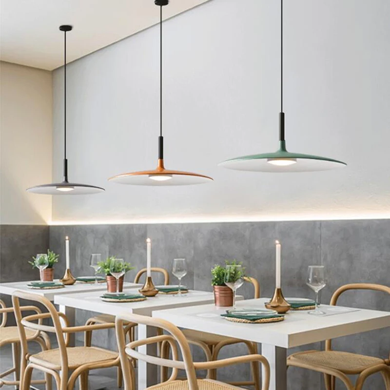 Nordic Minimalist LED Pendant Lamp Modern Art Designer Metal Hanging Lamp for Kitchen Living Room Bedroom Bar Home Decor