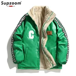 Supzoom New Arrival Autumn And Winter Imitation Rabbit Hair Zipper Both Sides Embroidery Fashion Loose Casual Jackets Men Coats