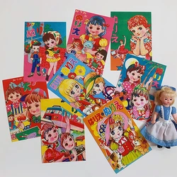 8PCS Cartoon doll retro pictorial Stickers Crafts And Scrapbooking stickers book Student label Decorative sticker kids toys