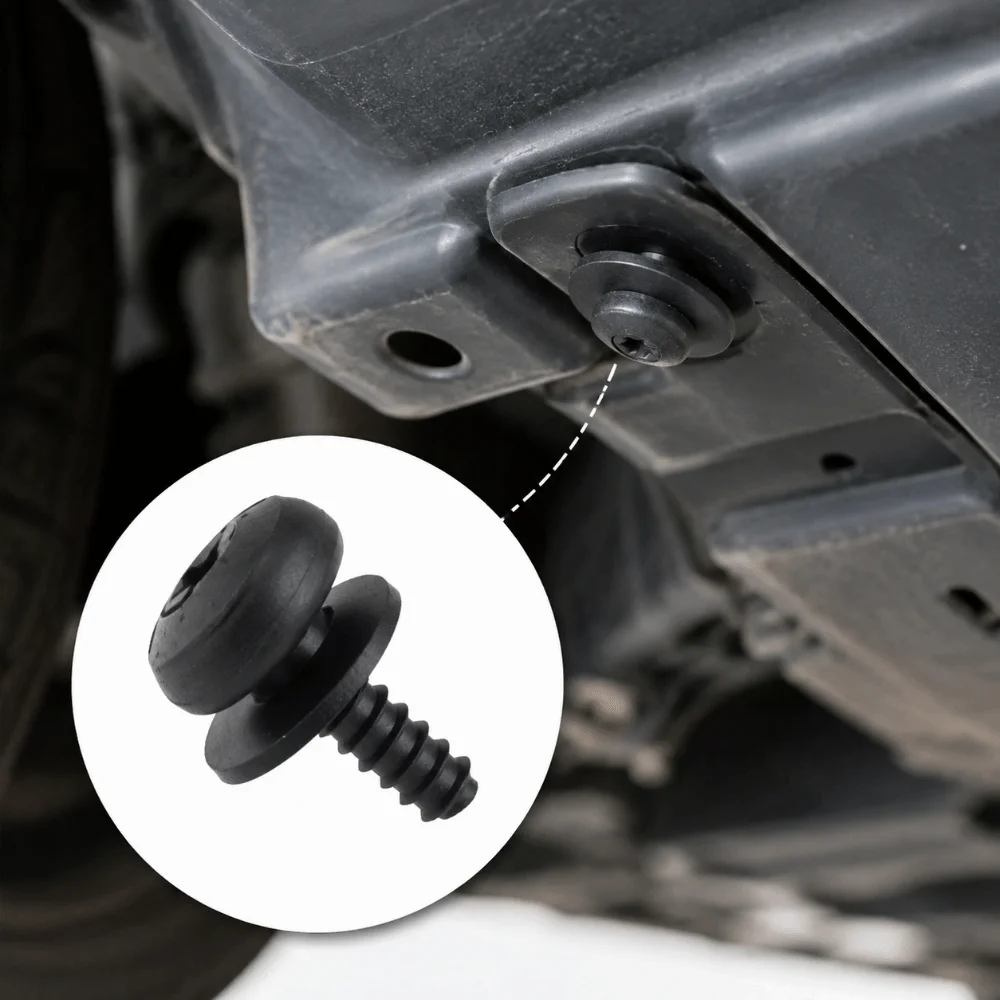 100pcs Durable Material Car Underbody Engine Cover Panels Screws Sturdy Material Rust Resistance Screws with Grommet Clips
