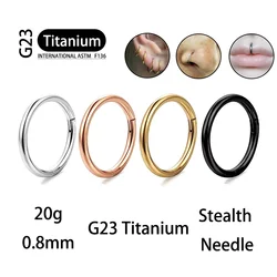 G23 Titanium 20g/0.8mm Earrings Nose Ring Septum Hoop Piercing Body For Women Man Segment Lip Rings Cartilage Tragus Ear ​Jewelr