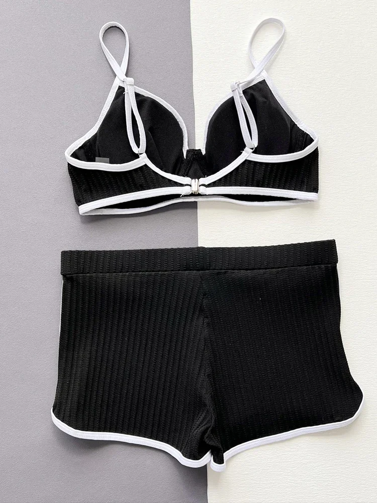 Vigorashely 2025 เซ็กซี่ชุดบิกินี่สูงเอว Push Up ชุดว่ายน้ําผู้หญิง Strapped ชุดว่ายน้ําหญิง Backless Beach ชุดว่ายน้ํา