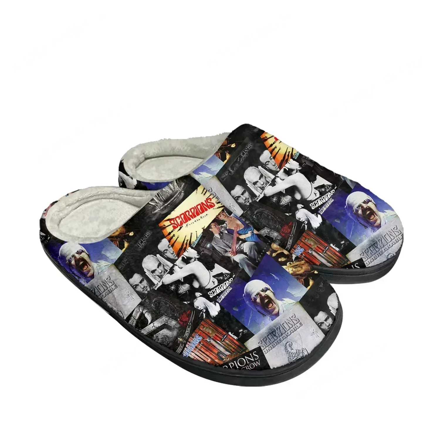 

Теплые домашние тапочки Scorpions Metal Rock Band из хлопка на заказ для мужчин и женщин, плюшевые, для спальни, повседневные, термоизолирующие