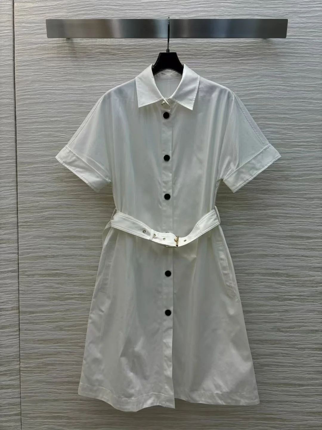 High end customized women's fashionable short sleeved shirt dress