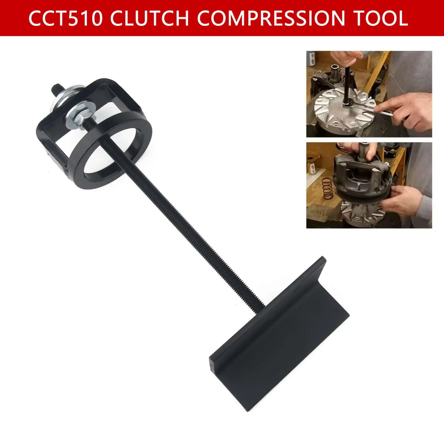 ATV Snowmobile Clutch Spring Compressor CCT510, Professional Clutch Compression Tool for Polaris Kawasaki Clutches
