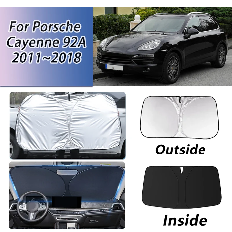 

For Porsche Cayenne 92A 2017 2015 E2 2011~2018 Car Sun Visor Heat insulation UV Protection Reflector Sunshade Auto Accessories