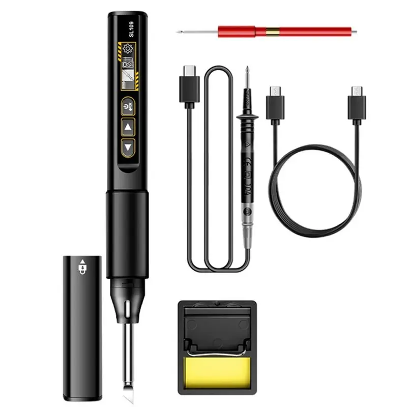 bmby-sl109-soldering-iron-electric-multimeter-75w-adjustable-temperature-voltage-rechargeable-100℃-450℃-repair-welding-tool