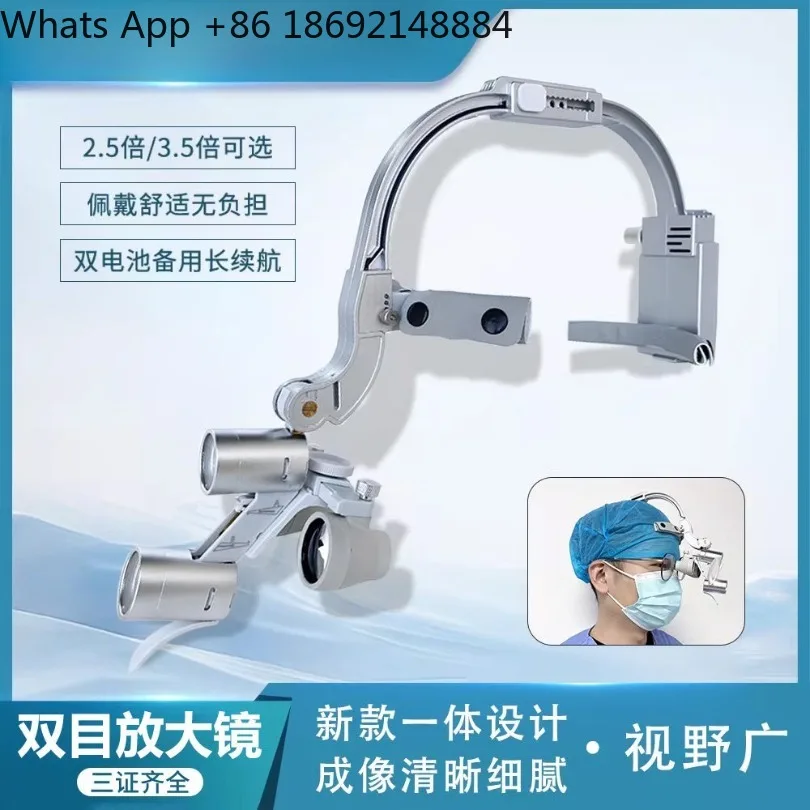 Head-mounted magnifying glass with LED headlights, spot quick delivery